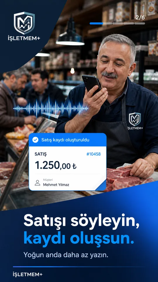 Kasap telefona konuşarak satış kaydı oluşturuyor — 'Satışı söyleyin, kaydı oluşsun'